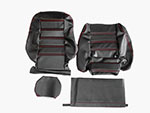 Selleria sedile Duetto 86 - 89 QV scay nero (filo rosso)