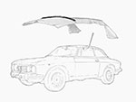 Asta supporto cielo 1300 - 2000 GT Bertone 