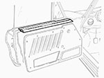 Modanatura parte superiore per porta Spider 1989 - 93 SX