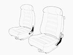 Kit (4) coperchi regolazione sedile 1750-2000 GT Bertone