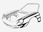 Front fender Alfa Spider 1966 - 82 left