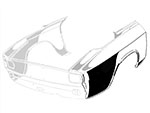 Parafango post. parte inferiore GT Bertone 1. serie destro