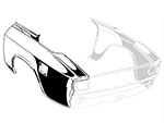 Rear fender GT Bertone 1. series left