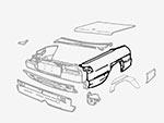 Rear fender Spider 90 - 93 right