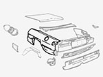 Rear fender Spider 90 - 93 left