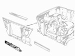 Traversa inferiore esterna radiatore 68 - 93