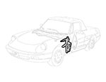 Montante anteriore interno sinistro Spider 1966 - 1993