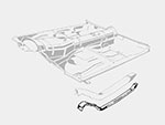 Coperchio per longherone anteriore sinistro 105 / 115 2.S.
