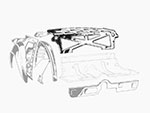 Paratia dietro schienale posteriore alu Giulia Sprint GTA