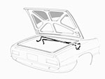 Coppia barra sostegno baule Alfa Spider 1970 - 93