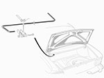 Coppia barra sostegno baule Alfa GT Bertone