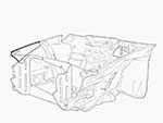 Repair panel front inner wing Alfetta GTV right