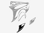 Repair panel rear fender front part GT Bertone right