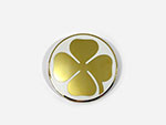 Stemma quadrifoglio oro smaltato dx  / sx
