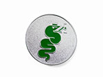 Stemma biscione verde rotondo Bertone GT destro