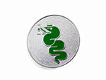 Stemma biscione verde rotondo Bertone GT sinistro