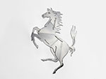 Stemma Cavallino grande 110mm cromato 1. Serie