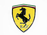 Stemma Ferrari smaltato (80 x 100mm) curvato dx