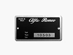 Targhetta Alfa Romeo 105.03 Duetto Spider 1600