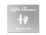 Adesivo Alfa Romeo Racing bianco 175 x 146mm