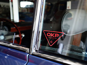 Adesivo OKP RACING CLUB  80 x 45mm ROSSO