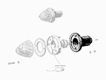 Rubber seal flashlight 750 / 101 Giulietta / Giulia 1. Serie