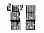 Set (6) rubber floor mats 2000 / 2600 Touring
