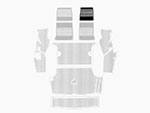 Rubber floor mat front right GT 1. series / GTA / GTC
