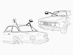 Clip per cornice cromata parabrezza / lunotto GT Bertone