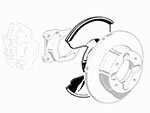Protezione per disco freno ant DX 1300 - 1600cc 105 / 115
