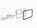 Cornice per targa posteriore Alfa Romeo 280 x 200mm