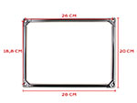 Rear number plate chrome frame Alfa 280 x 200mm