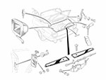 Serie profili  (2) int. cofano DX / SX Bertone GT INOX
