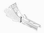 Serie (2) ganci console centrale Bertone 1750 GTV