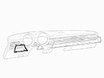 Cornice lato sx per legno cruscotto AR GT Bertone