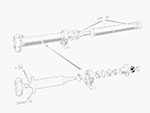 Dado albero trasmissione supporto centrale 105/115