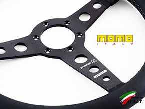 Volante in pelle nero MOMO 350mm  Prototipo CARBON
