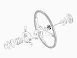Nut for steering wheel 750 / 101 / 105 / 115