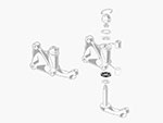 Sealing ring steering knuckle + steering idler  750 / 101