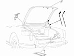 Asta cofano anteriore / posteriore Giulietta Spider / GT 1.S.