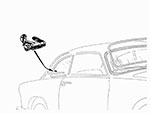 Coppia ganci deflettore posteriore Giulietta Sprint / SS