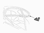 Coppia ganci deflettore posteriore Giulietta Sprint / SS