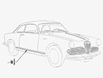 Fermaglio per profilo sottoporta 750 / 101 Giulietta Sprint