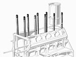 Cylinder head stud 1300cc -- 101/105
