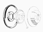 Protezione per disco freno post DX  105 / 115 modelli