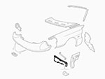 Front connecting panel Spider 83-93 left