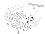 Deflettore convogliatore laterale superiore sx Spider 90-93
