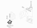 Engine mount front 164 3,0 V6 + V6 Turbo right side