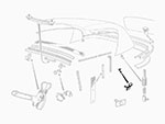 Set (2) softtop side retaining clips Spider 70 - 93 INOX