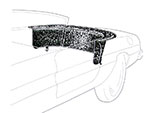 Soft top cover black Kammtail Spider 70 - 77